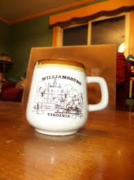Vintage WILLIAMSBURG VIRGINIA Drip Glaze Coffee Mug Tea Cup Souvenir | eBay