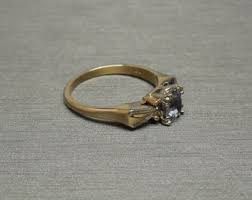 Art Deco Estate C1940 14K Two Tone Gold 0.83ct Oval Ceylon ...