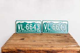 Colorado 1962 License Plate Pair Vintage NOS Green CO Wall Hanging Dec – Eagle's Eye Finds