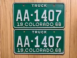 Pair of 1968 Colorado Truck License Plates – RusticPlates