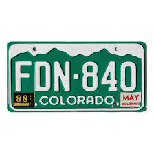 1988 Colorado #FDN840 | Vintage License Plates
