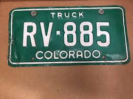 PAIR COLORADO•1983•TRUCK LICENSE PLATE ( RV-885 )•VINTAGE JUNE STICKER | eBay Australia