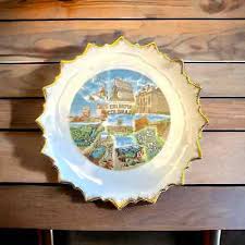 Vintage Colorful Colorado Decorative Souvenir Plate Points of Interest | eBay