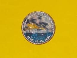 Colorized Kennedy Half Dollar - Civil War - Bombardment of ...