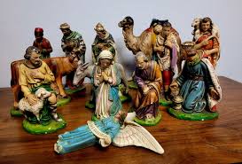 Nativity Scene Columbia Statuary Chalkware 13 Piece Set - Etsy Australia