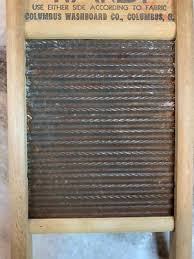 Antique Vintage WASH BOARD "Dubl Handi” Dublehandi Columbus ...