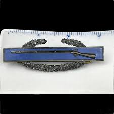 Vtg WWII US Army Pin Sterling Silver Blue Enamel Infantry Marksman Rifle Badge | eBay