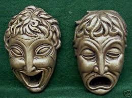 COMEDY AND TRAGEDY THEATRICAL MASK PAIR WALL PLAQUE | eBay