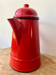 Vintage Enamel Huta Silesia Coffee Pot, Polish Pot ...