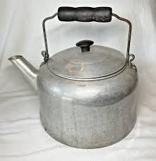 Vintage COMET Aluminum Tea Kettle Wooden Handle EUC | eBay