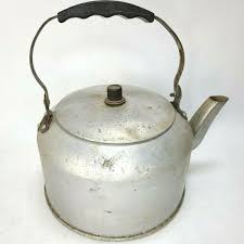 Antique Vintage Modern Kitchen Ware Metal Tea Kettle With ...