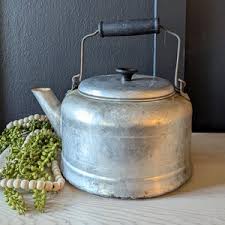Vintage Metal Teapot, Unique Metal Teapot, Rustic Primitive ...
