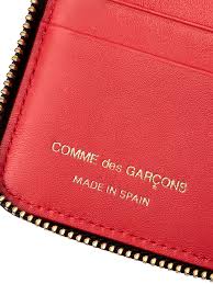 Comme Des Garçons Wallet Embossed zip-around Wallet | Red ...