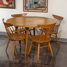 Mid Century Modern CONANT BALL Maple Dining Table with 4 Chairs | Grandview Mercantile
