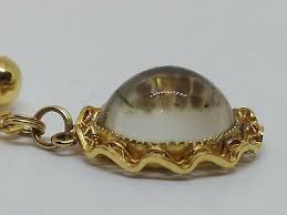 Vintage Art Deco Style Clear Quartz Cabochon Earrings GF 1/20 12K JJJ Signed | eBay