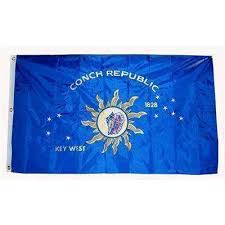 Conch Republic Flag - Key West Flag - 12 x 18 inch - Embroidered Double Sided - Ultimate Flags