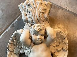 Antique Angel Corbel Ceramic Signed Fleur de Lis 12” | eBay