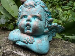 Concrete Angel, Concrete Cherub, Angel Statue, Paper ...