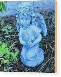 Garden angel Wood Print by Linda Thacker - Linda Thacker ...