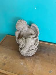 Angel in Basket Concrete Statue - Etsy