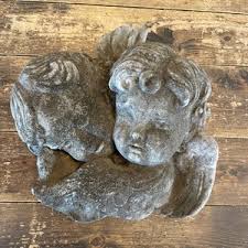 Vintage Concrete Angel's Garden Wall Art 12”X12” - Etsy