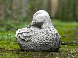 Outdoor Duck Figurine Stone Sitting Duck Decoration ...