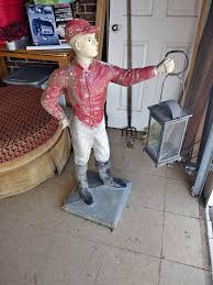 Vintage Concrete Lawn Jockey
