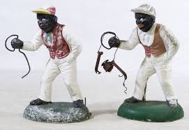Black Americana Concrete Lawn Jockey Statues