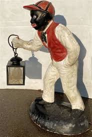 Small Concrete Lawn Jockey 26"h