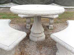 Concrete Patio Table Set: 42" Round Garden Table With ...