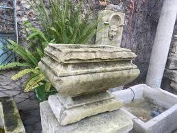 17th C. Hand Carved Stone Planter Jardinière Decorative ...