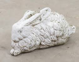 Sold at Auction: Concrete Fox & Rabbit Garden Sculptures