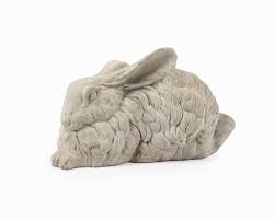 Estatua de conejito de piedra Escultura de jardín Vintage - Etsy España