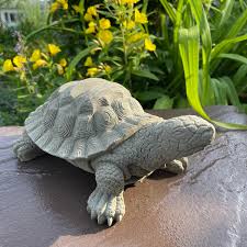 Concrete Turtle Garden Statue: 10" Outdoor Yard Art Decor - Etsy