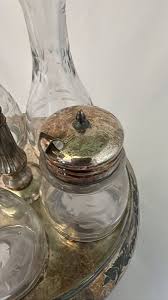 Antique Hartford Cruet Stand Condiment Castor 5 Bottle Set ...