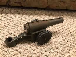 Vintage - Cast Iron - Toy Metal Cannon | eBay