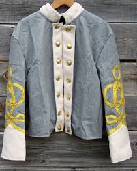 civil war confederate reenactor shell jacket with 4 row braids ...