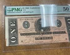 PMG Grade 50 US Confederate Currency | eBay