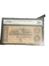 confederate 5 dollar 1863 cut cancelled 002972 4a | eBay