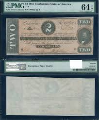 Uncirculated PMG $2 US Confederate Currency for sale | eBay