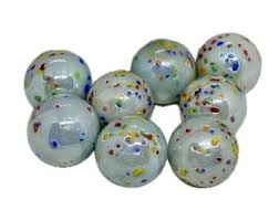 Vintage White Milk Glass Marbles: Confetti Glitter Bomb, Lot of 8 - Etsy