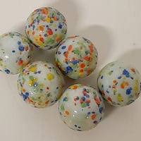 Vintage Lot Of (6) Confetti Glass Marbles | Mercari