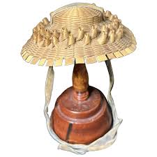 Vintage Unique Woven Straw Doll Hat W/ Ribbon. For Sale at Ruby Lane