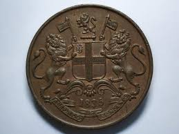 British India East India Company Quarter Anna 1835 Genuine ...