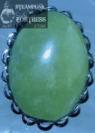 GUNMETAL PREHNITE GEMSTONES STONE LACE EDGE 18MM X 25MM ...