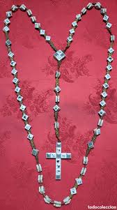 antiguo rosario grande con teselas de mosaico a - Buy Antique rosaries on todocoleccion