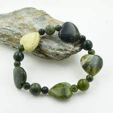 Connemara Marble Heart Shaped Stretch Bracelet - Etsy