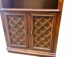 Spanish Colonial Revival Oak Book Case With Cabinet Storage - Mid 20th Century - 2 Available | Chairish