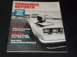 1975 APRIL CONSUMER REPORTS MAGAZINE - ANNUAL AUTO ISSUE ...