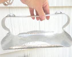 Vintage Aluminum Tray With Handle Hammered Mum Flowers 1950s 1960s Repousse Hand Wrought 510 Continental - Etsy